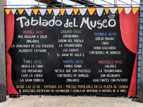 Programación tablado del museo actualizada